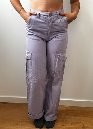 Jeans cargo lila, marque: Pull & Bear, état: Très bon état, taille: XXS / 32 / 4, 6,00 €, 7,00 € Protection acheteurs incluse