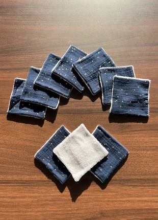 Carrés cotons lavables démaquillants, marque: Fait Main, état: Neuf avec étiquette, 9,50 €, 10,68 € Protection acheteurs (Pro) incluse