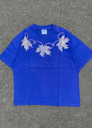 Vintage t-shirt perles handmade violet made in usa single stitch - Taille L, marque: Vintage Dressing, état: Très bon état, taille: L / 40 / 12, 8,00 €, 9,10 € Protection acheteurs (Pro) incluse