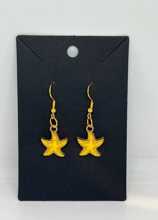 Goudkleurige gele zee ster oorbellen 🎁 Gift Idea, merk: Uitverkoop, staat: Heel goed, € 1,00, € 1,75 inclusief Kopersbescherming Pro
