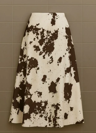 Jupe longue motif vache marron et blanc – style original et tendance, marke: Fluide, zustand: Sehr gut, größe: S / 36 / 8, 39,00 €, 41,65 € inklusive Vinted-Käuferschutz
