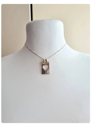 Chaîne femme en argent pendentifs moitié de cœur relié, estado: Muy bueno, 8,00 €, 9,10 € Protección al comprador incluida