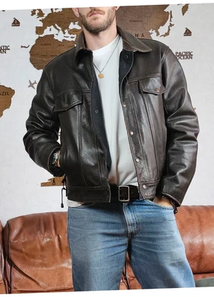 🇫🇷 Last Rebels – Veste en cuir de buffle vintage, épaisse & authentique 90's, marque: Last Rebels, état: Très bon état, taille: L, 159,00 €, 167,65 € Protection acheteurs incluse