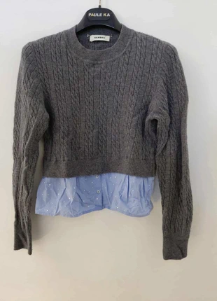 Pull court effet de superposition gris et bleu sandro taille 1, marque: Sandro, état: Très bon état, taille: S / 36 / 8, 50,00 €, 53,20 € Protection acheteurs incluse