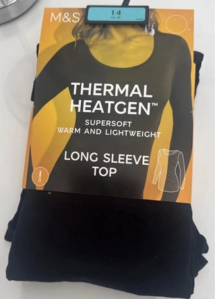 M&S Thermal Heatgen Long Sleeve Top Black, brand: Marks & Spencer, condition: New with tags, size: XL / 14, £14.50, £15.93 includes Buyer Protection Pro