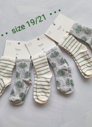6x Pairs of H&M Kids Socks Frog Print Cotton Blend - Size 19/21, brand: H&M, condition: New with tags, size: EU 19 - 21, €6.00, €7.00 includes Buyer Protection