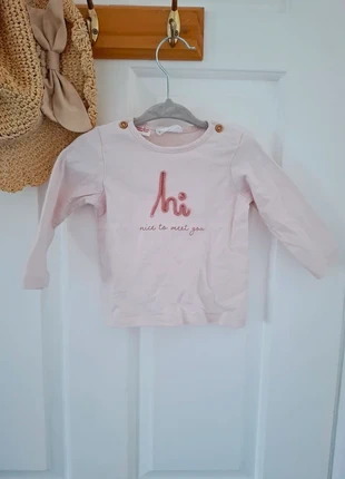 Mango baby girl pink "hi" long sleeves T-shirt 3-6 months, brand: Mango, condition: Very good, size: 3-6 months / 62 cm, €3.00, €3.85 includes Buyer Protection