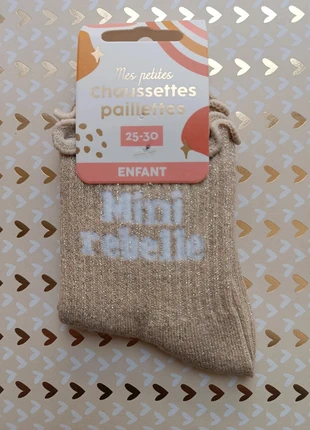 Mes petites chaussettes paillettes "Mini Rebelle" Taille 25-30, héroïnes au caractère qui brille, marque: STC, état: Neuf avec étiquette, taille: 25-27, 4,70 €, 5,64 € Protection acheteurs (Pro) incluse