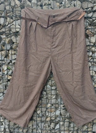 Pantalon très large taille haute à carreaux brun noir beige, marque: Cider, état: Très bon état, taille: Autre, 24,00 €, 25,90 € Protection acheteurs incluse