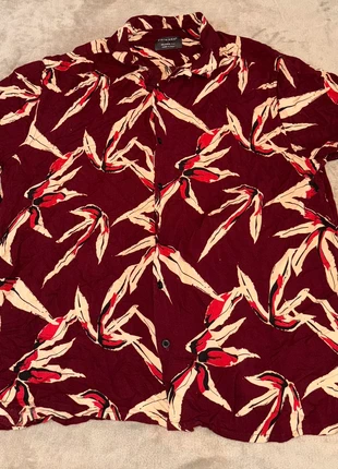Burgundy Floral Pattern Shirt, brand: Primark, condition: Very good, size: L, £1.50, £2.28 includes Buyer Protection