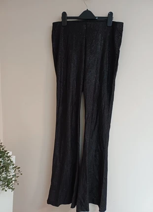 H&M Divided, new with tags, Black Glitzy Flared Trousers – Size M, brand: H&M Divided, condition: New with tags, size: M / 10, £6.00, £7.00 includes Buyer Protection