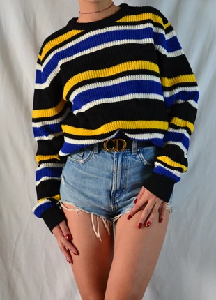 Pull Vintage Oversize Rayé, marque: Vintage Dressing, état: Très bon état, taille: M / 38 / 10, 19,90 €, 21,60 € Protection acheteurs (Pro) incluse