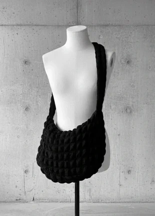 Sac à bandoulière Noir Vintage Y2K Matelassé Deisgn Plissé Chrome Minimaliste, marque: y2k, état: Neuf sans étiquette, 12,00 €, 13,30 € Protection acheteurs incluse