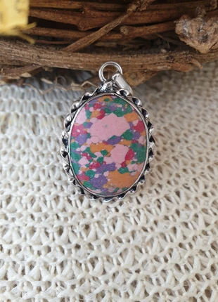 Zilver hanger met natuursteen Balloon Jasper, marca: Silver, estado: Nuevo sin etiquetas, 12,00 €, 13,30 € Protección al comprador incluida