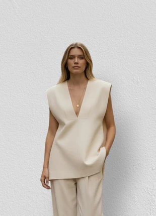 COS – Timeless & Minimal Wool Beige Spencer – S 🎀🌿, marque: COS, état: Très bon état, taille: S / 36 / 8, 54,99 €, 58,44 € Protection acheteurs (Pro) incluse