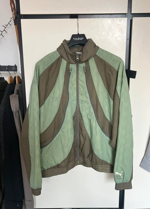 Puma x Kid Super Windbreaker Vest Duaty Green, merk: Puma X KidSuper studios, staat: Heel goed, maat: L, € 149,99, € 158,19 inclusief Kopersbescherming