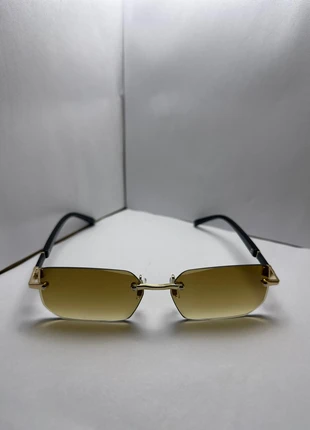Brille Sonnenbrille braun rahmenlos schwarz/goldene Träger Y2K style vintage luxuriös, marke: Sonstiges, zustand: Neu, 7,60 €, 8,68 € inklusive Vinted-Käuferschutz
