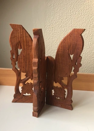Vintage Indonesisch handgesneden houten plantenstandaard, marque: Vintage, état: Bon état, 7,50 €, 8,58 € Protection acheteurs incluse