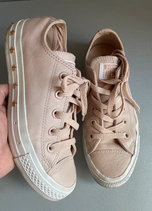 Women’s rose gold leather Converse All Star shoes with gold details uk 4 eur 36.5, brand: Converse, condition: Good, size: 4, £12.00, £13.30 includes Buyer Protection Pro