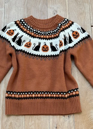 Cute Halloween sweater long sleeve knit cat 34/xs pumpkin orange pullover, marque: halloween, état: Neuf sans étiquette, taille: XS / 34 / 6, 15,00 €, 16,45 € Protection acheteurs incluse