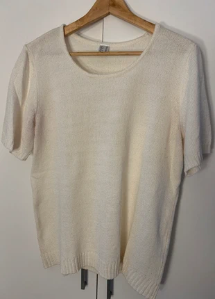 T-shirt en maille pull manche courte rétro, marque: Vintage, état: Très bon état, taille: 4XL / 48 / 20, 5,00 €, 5,95 € Protection acheteurs incluse