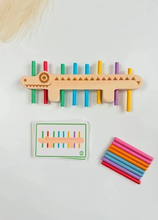 Cartes à reproduire école montessori cadeau jouet éducatif crocodile toddler wooden toys, marca: Montessori, estado: Novo sem etiquetas, tamanho: 3 anos / 98 cm, €9.90, €11.10 inclui Proteção do Comprador Pro