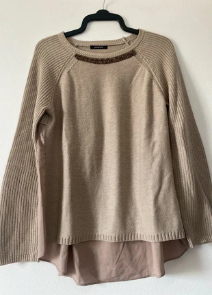 pull marron beige chemise promod taille S avec détails perles, marque: Promod, état: Très bon état, taille: S / 36 / 8, 4,00 €, 4,90 € Protection acheteurs incluse