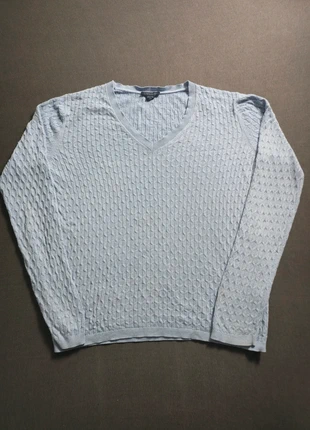 Pull Tommy Hilfiger bleu clair en maille torsadée – Taille L femme, marque: Tommy Hilfiger, état: Très bon état, taille: L / 40 / 12, 5,00 €, 5,95 € Protection acheteurs incluse