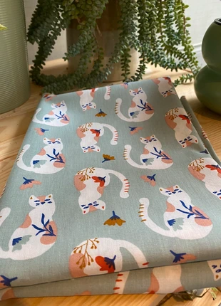 Coupon de coton oeko tex chats 1m, marque: Domotex, état: Neuf sans étiquette, 8,00 €, 9,10 € Protection acheteurs incluse