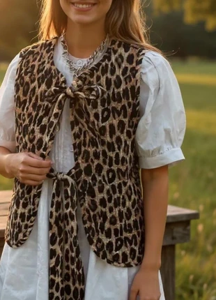 Gilet dans manches léopard, brand: Boutique indépendante, condition: Very good, size: S / 36 / 8, €20.00, €21.70 includes Buyer Protection