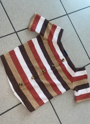 Top a righe marrone autunnale Calliope, marca: Calliope, estado: Novo sem etiquetas, tamanho: XXS / 32 / 4, €5.00, €5.95 inclui Proteção do Comprador