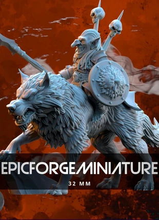 Figurine Seigneur de guerre de la horde noire des gobelins sur Wolf - 32 mm, brand: Support, condition: New without tags, €8.99, €10.14 includes Buyer Protection Pro