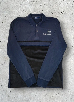 Polo à manches longues bleu marine et noir Sergio Tacchini en très bon état taille S, brand: Sergio Tacchini, condizioni: Ottime, taglia: S, €20.00, €21.70 include la Protezione acquisti Pro