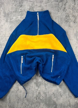 Vintage 90s AWS Fleece Jacket – Crazy Colorblock Blue & Yellow Half Zip – Retro Outdoor Pullover, brand: Vintage Dressing, condition: Very good, size: L, €30.00, €32.20 includes Buyer Protection