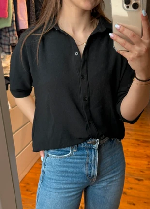 Zwarte blouse CKS, marca: cks, estado: Muito bom, tamanho: XS / 34 / 6, €15.00, €16.45 inclui Proteção do Comprador