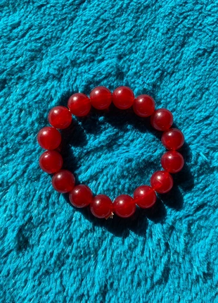 Pulseira de Contas Vermelha Parfois, marca: Parfois, estado: Muito bom, €1.00, €1.75 inclui Proteção do Comprador