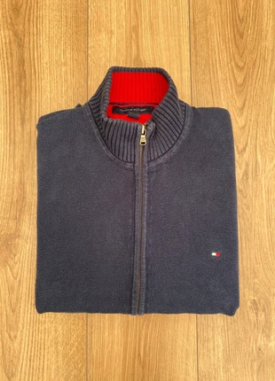 Pull full zip col roulé Tommy Hilfiger sweat gilet cardigan  hiver marine taille L, marque: Tommy Hilfiger, état: Très bon état, taille: L, 33,00 €, 35,35 € Protection acheteurs incluse