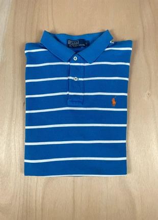 Polo Ralph Lauren marinière bleu/blanc manches courtes logo brodé taille L, brand: Ralph Lauren, condizioni: Buone, taglia: L, €19.99, €21.69 include la Protezione acquisti Pro