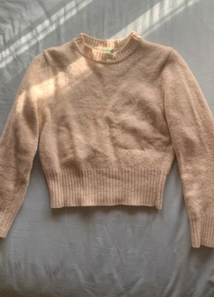Jersey corto beige de Benetton, merk: Benetton, staat: Veelgebruikt, maat: S / 36 / 8, € 6,50, € 7,53 inclusief Kopersbescherming