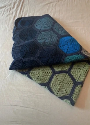 Ledikant deken/ Sprei Honingraat, marca: Handgemaakt, estado: Nuevo con etiquetas, tamaño: 90 x 90 cm, 25,00 €, 26,95 € Protección al comprador incluida