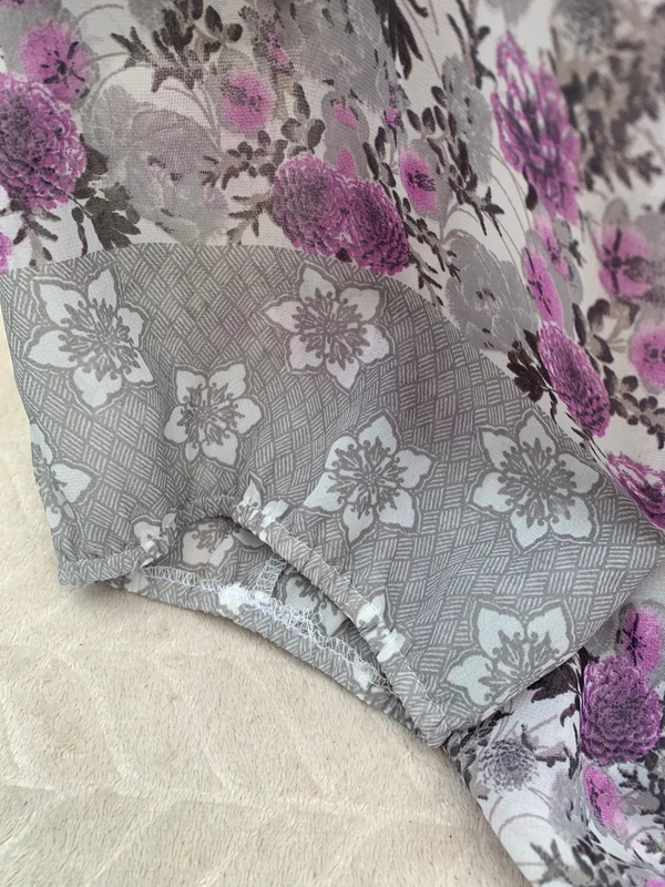 Blouse Afibel transparente taille 48 -4XL manches longues fleurie - photo numéro 8