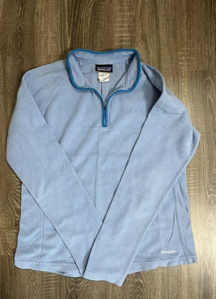Patagonia blue fleece jacket – half zip soft warm outdoor layer, merk: Patagonia, staat: Heel goed, maat: L / 40 / 12, € 33,95, € 36,35 inclusief Kopersbescherming