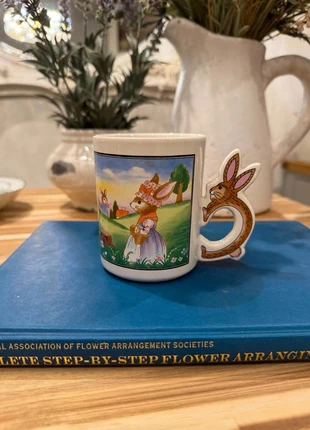 Vintage bunny handle mug with colourful easter scene - adorable collectible, brand: NO LABEL, condition: New without tags, size: One size, £12.00, £13.26 includes Buyer Protection Pro
