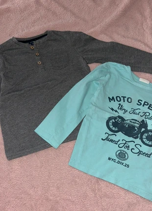 Lot de 2 t-shirt manche longue, merk: Kiabi, staat: Heel goed, maat: 4 jaar / 104 cm, € 2,25, € 3,06 inclusief Kopersbescherming