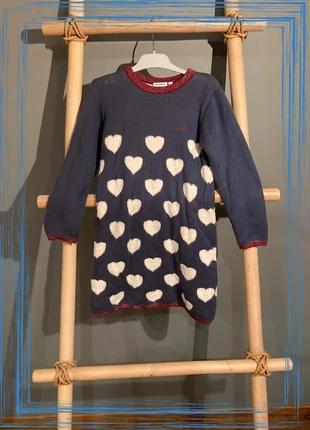 Noukie’s Dress with Hearts (6 Years Old) 💖, merk: Noukie's, staat: Heel goed, maat: 6 jaar / 116 cm, € 9,00, € 10,15 inclusief Kopersbescherming