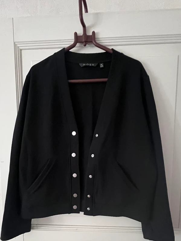 Black cotton cardigan