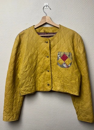 Veste courte vintage  80 / 90  véritable jaune moutarde matelassé léopard, brand: Vintage, condition: Good, size: XL / 42 / 14, €30.00, €32.20 includes Buyer Protection