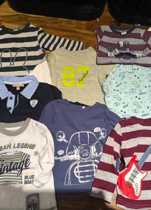 Lot de 9 t-shirts manches longues, marque: Tape à l'œil, état: Très bon état, taille: 6-9 mois / 68 cm, 8,00 €, 9,10 € Protection acheteurs incluse