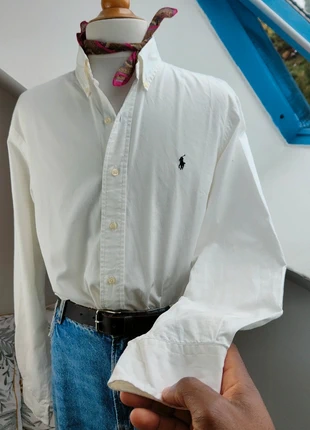 Chemise Ralph Lauren custom Fit blanche logo brodé l Femme taille L, marke: Ralph Lauren, zustand: Sehr gut, größe: L / 40 / 12, 48,50 €, 51,63 € inklusive Vinted-Käuferschutz