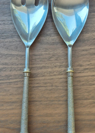 Couvert a salade en metal, marca: Fabrication Artisanale, estado: Muito bom, €8.00, €9.10 inclui Proteção do Comprador